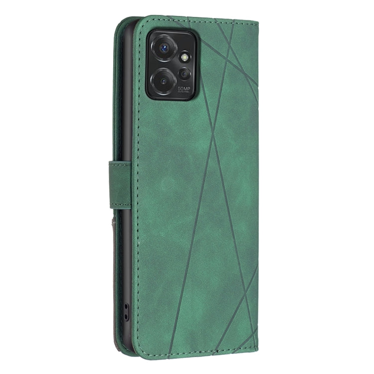 For Motorola Moto G Power 5G 2024 Magnetic Buckle Rhombus Texture Leather Phone Case(Green) by buy2fix
