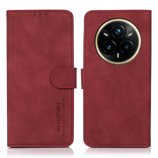 For Realme 14 Pro 5G Global KHAZNEH Matte Texture Leather Phone Case(Red)