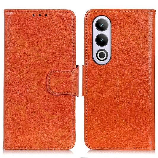 For OnePlus Nord 4E Global Nappa Texture Leather Phone Case(Orange) - Nord 4 Cases by buy2fix | Online Shopping UK | buy2fix