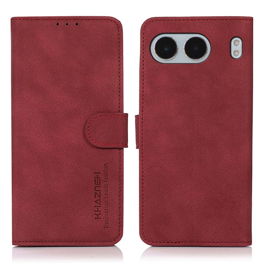 For OnePlus Nord 4 KHAZNEH Matte Texture Leather Phone Case(Red)