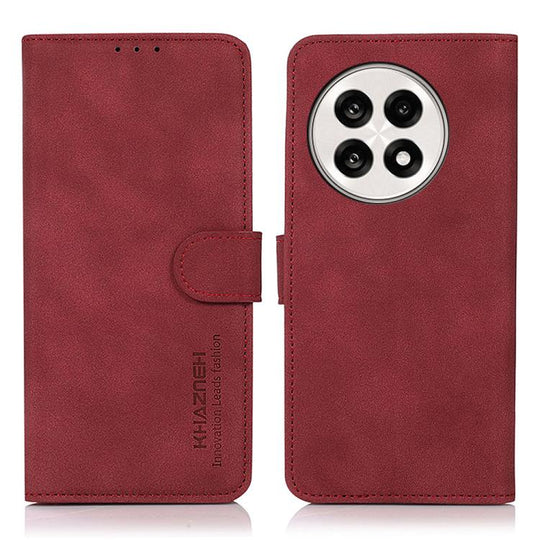 For OnePlus 13R Global KHAZNEH Matte Texture Leather Phone Case(Red)
