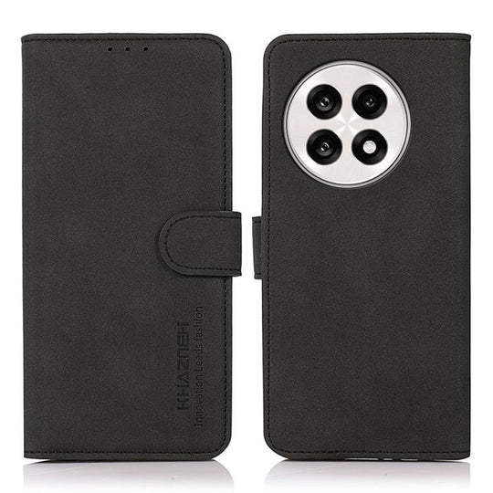For OnePlus 13R Global KHAZNEH Matte Texture Leather Phone Case(Black)