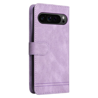For Google Pixel 9 Pro Skin Feel Life Tree Metal Button Leather Phone Case(Purple) by buy2fix