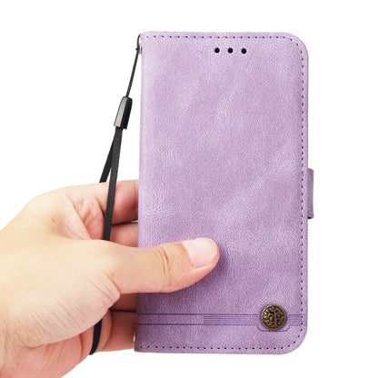 For Google Pixel 9 Pro Skin Feel Life Tree Metal Button Leather Phone Case(Purple) by buy2fix