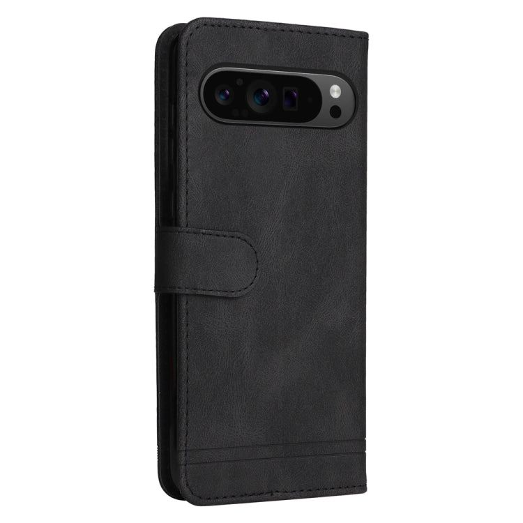 For Google Pixel 9 Pro Skin Feel Life Tree Metal Button Leather Phone Case(Black) by buy2fix