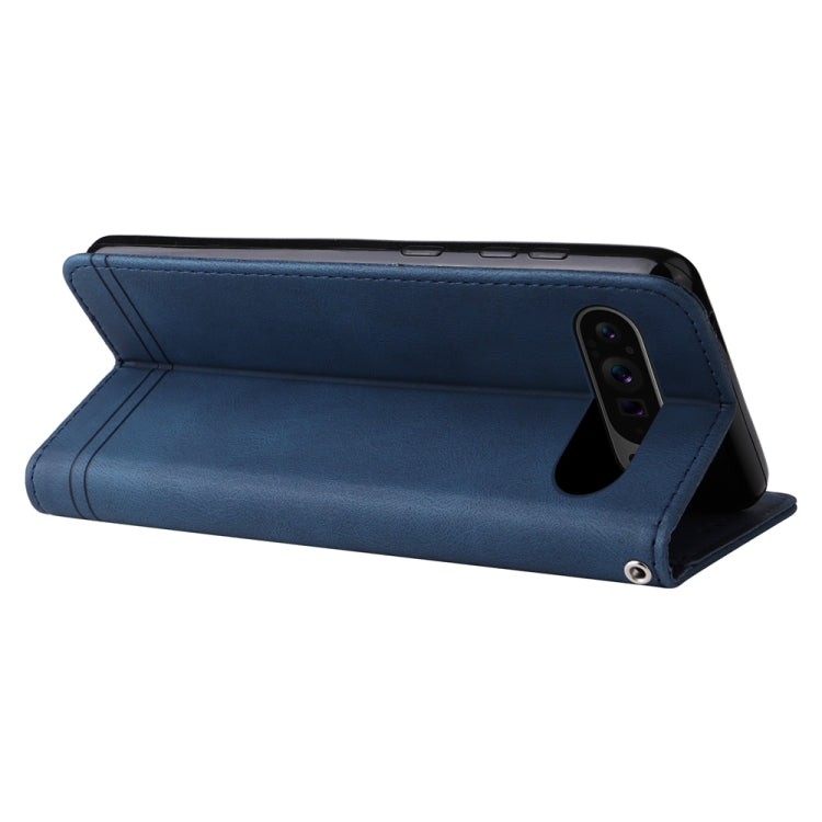 For Google Pixel 9 Pro Skin Feel Life Tree Metal Button Leather Phone Case(Blue) by buy2fix