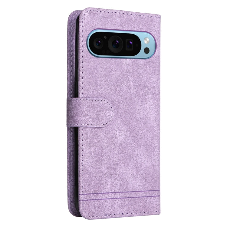 For Google Pixel 9 Skin Feel Life Tree Metal Button Leather Phone Case(Purple) by buy2fix
