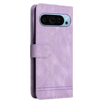 For Google Pixel 9 Skin Feel Life Tree Metal Button Leather Phone Case(Purple) by buy2fix