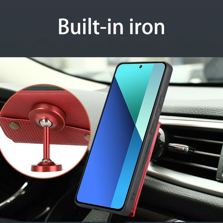 For Xiaomi Redmi Note 13 Pro 4G Global Double Buckle Card Slots Magnetic Phone Case(Black) - Xiaomi Cases by buy2fix | Online Shopping UK | buy2fix