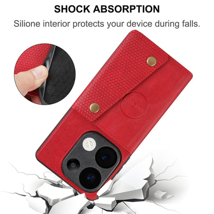 For Xiaomi Redmi Note 13 Pro 4G Global Double Buckle Card Slots Magnetic Phone Case(Black) - Xiaomi Cases by buy2fix | Online Shopping UK | buy2fix