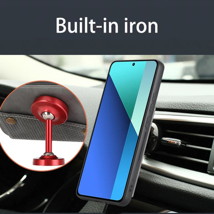 For Xiaomi Redmi Note 13 4G Global Double Buckle Card Slots Magnetic Phone Case(Brown) - Xiaomi Cases by buy2fix | Online Shopping UK | buy2fix