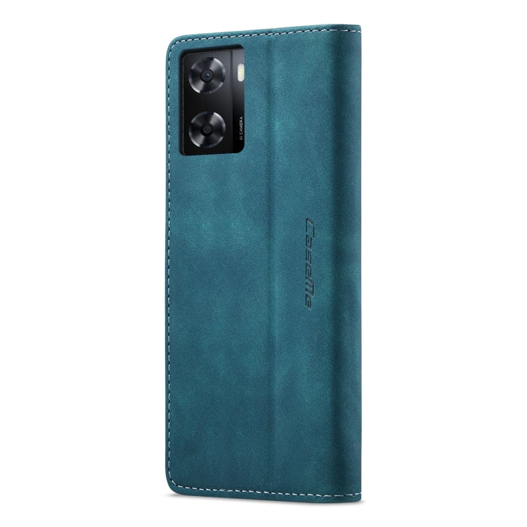 For OPPO A57 4G Global/A57S 4G Global/A77 4G Global CaseMe 013 Multifunctional Horizontal Flip Leather Phone Case(Blue) by CaseMe