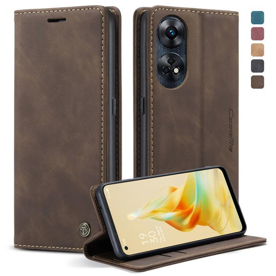 For OPPO Reno8 T 4G CaseMe 013 Multifunctional Horizontal Flip Leather Phone Case(Coffee)