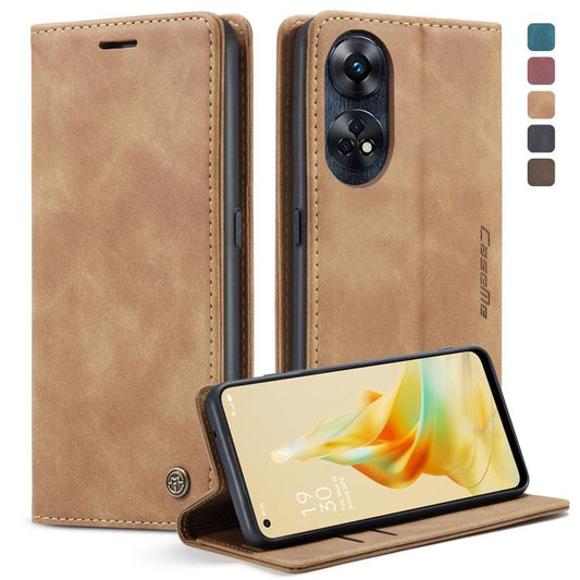 For OPPO Reno8 T 4G CaseMe 013 Multifunctional Horizontal Flip Leather Phone Case(Brown) - OPPO Cases by CaseMe | Online Shopping UK | buy2fix