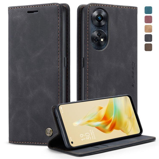 For OPPO Reno8 T 4G CaseMe 013 Multifunctional Horizontal Flip Leather Phone Case(Black) - OPPO Cases by CaseMe | Online Shopping UK | buy2fix