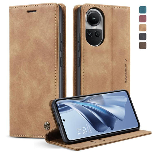 For OPPO Reno10 5G Global／Reno10 Pro Global CaseMe 013 Multifunctional Horizontal Flip Leather Phone Case(Brown) - OPPO Cases by CaseMe | Online Shopping UK | buy2fix