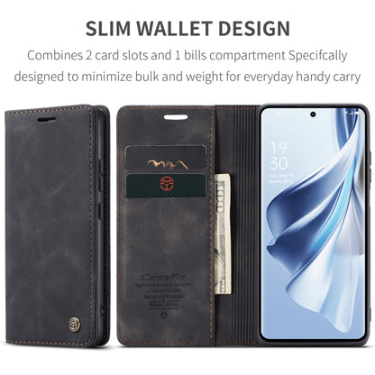 For OPPO Reno10 5G Global／Reno10 Pro Global CaseMe 013 Multifunctional Horizontal Flip Leather Phone Case(Black) - OPPO Cases by CaseMe | Online Shopping UK | buy2fix