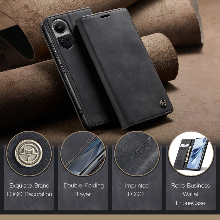 For OPPO Reno10 5G Global／Reno10 Pro Global CaseMe 013 Multifunctional Horizontal Flip Leather Phone Case(Black) - OPPO Cases by CaseMe | Online Shopping UK | buy2fix