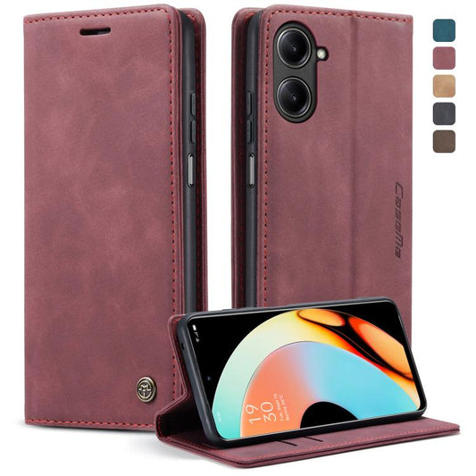For Realme 10 Pro 5G CaseMe 013 Multifunctional Horizontal Flip Leather Phone Case(Wine Red) - Realme Cases by CaseMe | Online Shopping UK | buy2fix