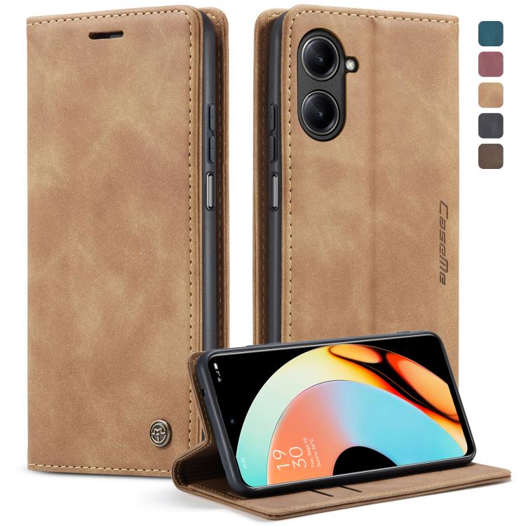 For Realme 10 Pro 5G CaseMe 013 Multifunctional Horizontal Flip Leather Phone Case(Brown) - Realme Cases by CaseMe | Online Shopping UK | buy2fix