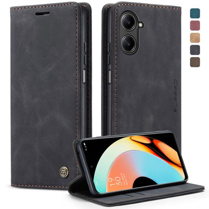 For Realme 10 Pro 5G CaseMe 013 Multifunctional Horizontal Flip Leather Phone Case(Black) - Realme Cases by CaseMe | Online Shopping UK | buy2fix