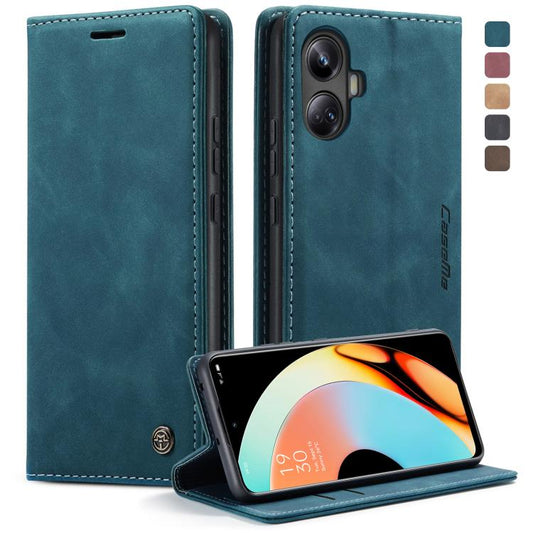 For Realme 10 Pro+ CaseMe 013 Multifunctional Horizontal Flip Leather Phone Case(Blue) - Realme Cases by CaseMe | Online Shopping UK | buy2fix