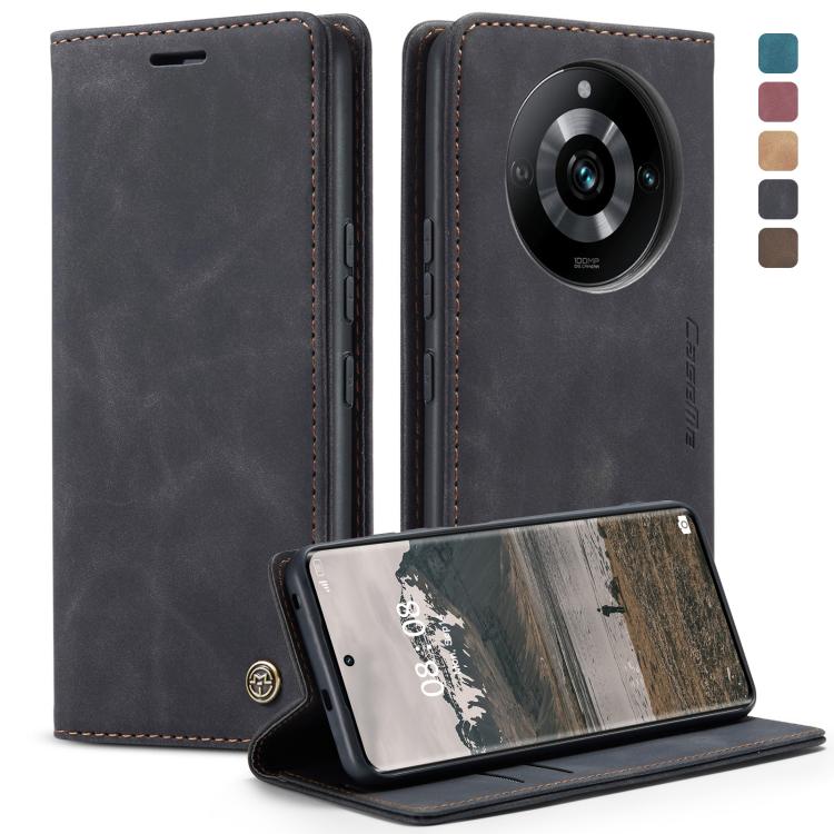 For Realme 11 Pro／Realme 11 Pro+ CaseMe 013 Multifunctional Horizontal Flip Leather Phone Case(Black) - Realme Cases by CaseMe | Online Shopping UK | buy2fix