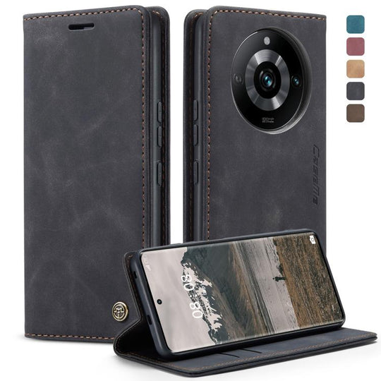 For Realme 11 Pro／Realme 11 Pro+ CaseMe 013 Multifunctional Horizontal Flip Leather Phone Case(Black)