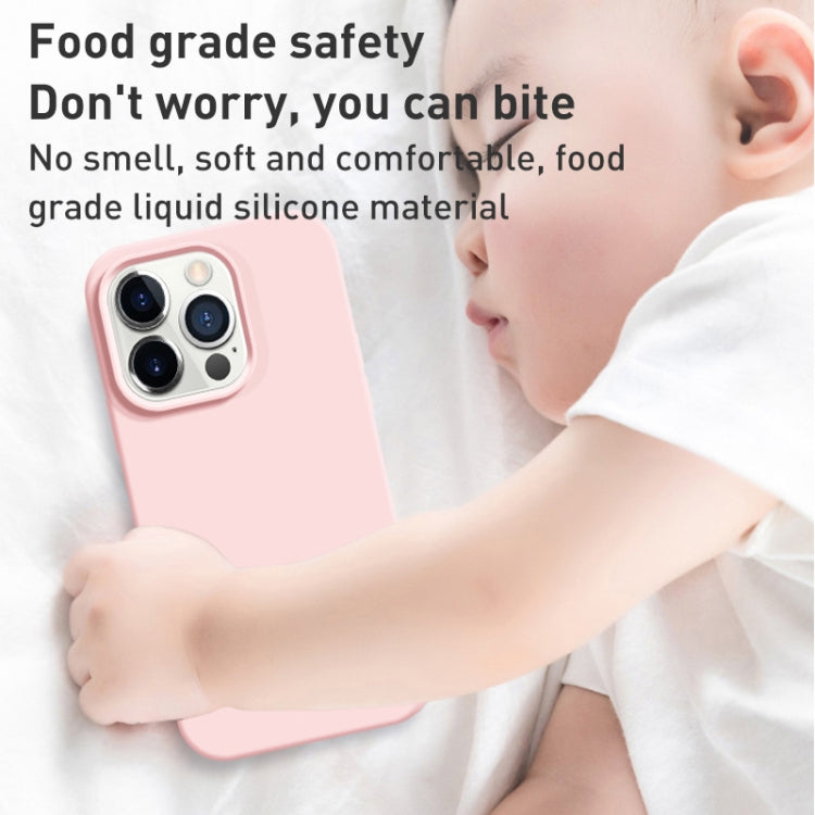 For iPhone 14 Liquid Silicone MagSafe Phone Case(White) by buy2fix