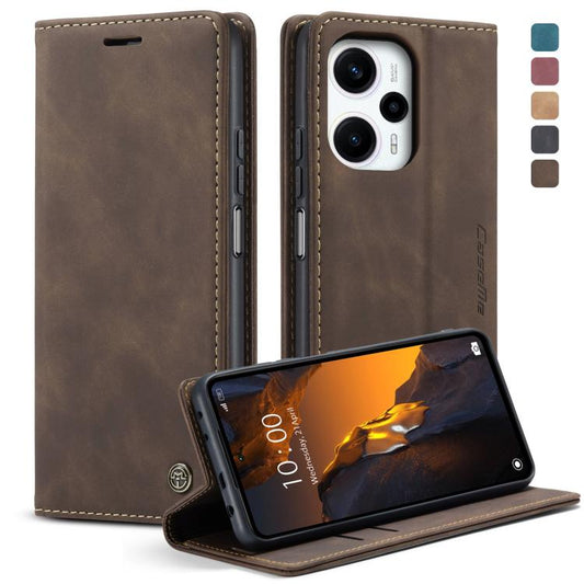 For Xiaomi Poco F5 5G/Redmi Note 12 Turbo 5G CaseMe 013 Multifunctional Horizontal Flip Leather Phone Case(Coffee) - Xiaomi Cases by CaseMe | Online Shopping UK | buy2fix