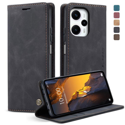 For Xiaomi Poco F5 5G/Redmi Note 12 Turbo 5G CaseMe 013 Multifunctional Horizontal Flip Leather Phone Case(Black) - Xiaomi Cases by CaseMe | Online Shopping UK | buy2fix