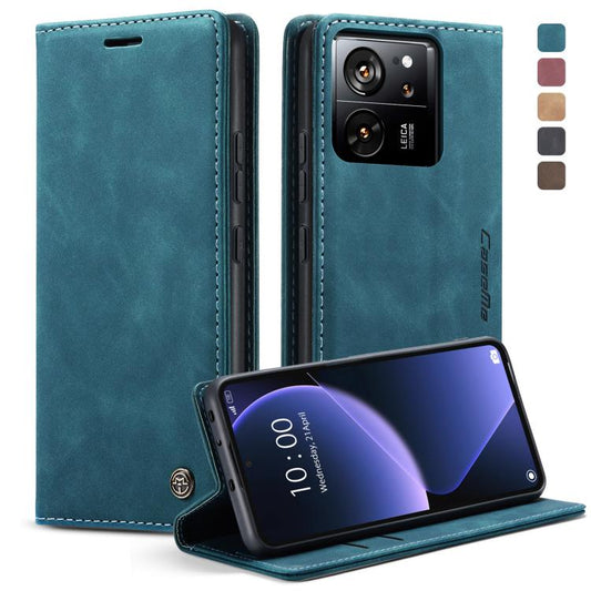 For Xiaomi 13T/13T Pro CaseMe 013 Multifunctional Horizontal Flip Leather Phone Case(Blue) - Xiaomi Cases by CaseMe | Online Shopping UK | buy2fix