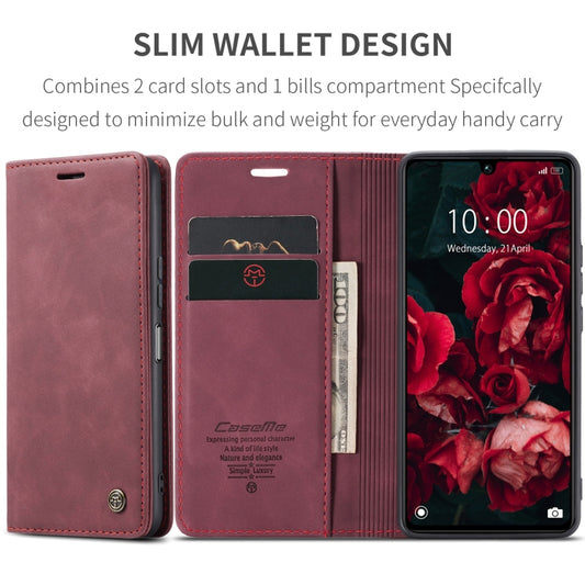 For Xiaomi Redmi 13C 4G Global / 13C 5G CaseMe 013 Multifunctional Horizontal Flip Leather Phone Case(Wine Red) - Xiaomi Cases by CaseMe | Online Shopping UK | buy2fix