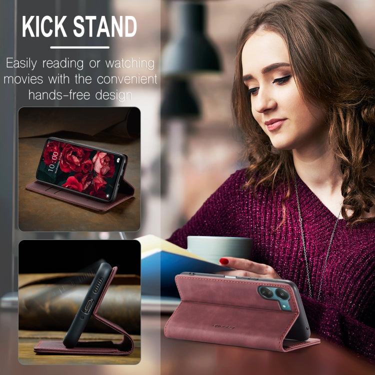 For Xiaomi Redmi 13C 4G Global / 13C 5G CaseMe 013 Multifunctional Horizontal Flip Leather Phone Case(Wine Red) - Xiaomi Cases by CaseMe | Online Shopping UK | buy2fix