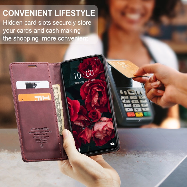 For Xiaomi Redmi 13C 4G Global / 13C 5G CaseMe 013 Multifunctional Horizontal Flip Leather Phone Case(Wine Red) - Xiaomi Cases by CaseMe | Online Shopping UK | buy2fix