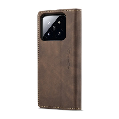 For Xiaomi 14 Pro CaseMe 013 Multifunctional Horizontal Flip Leather Phone Case(Coffee) by CaseMe