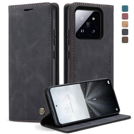 For Xiaomi 14 Pro CaseMe 013 Multifunctional Horizontal Flip Leather Phone Case(Black) - 14 Pro Cases by CaseMe | Online Shopping UK | buy2fix