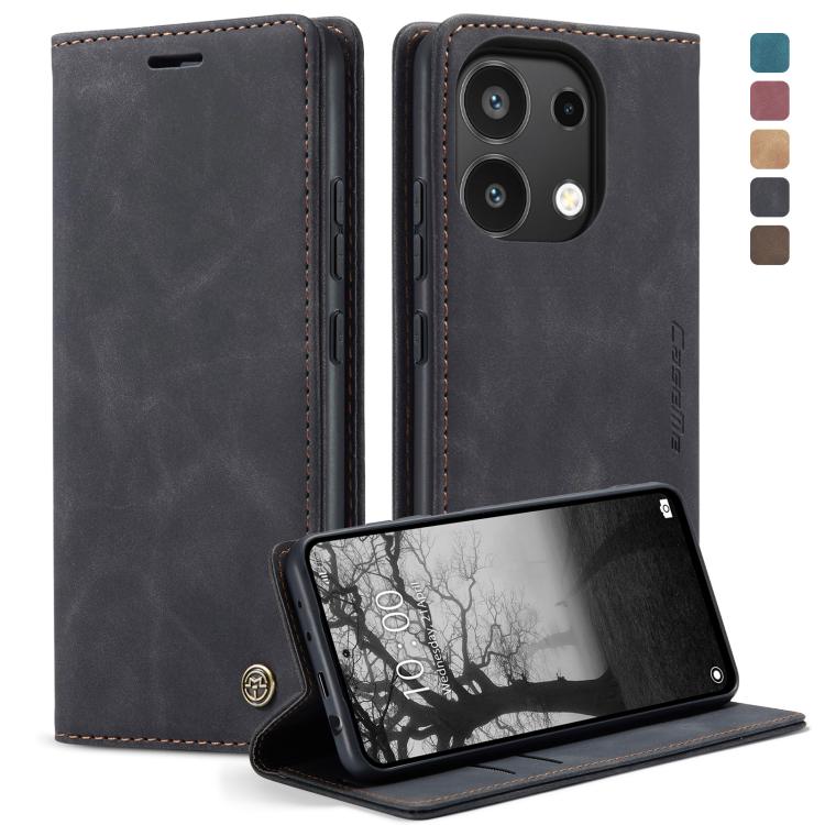 For Xiaomi Redmi Note 13 4G CaseMe 013 Multifunctional Horizontal Flip Leather Phone Case(Black) - Xiaomi Cases by CaseMe | Online Shopping UK | buy2fix