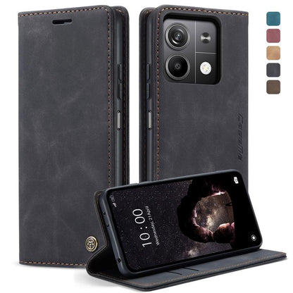For Xiaomi Redmi Note 13 5G CaseMe 013 Multifunctional Horizontal Flip Leather Phone Case(Black) - Xiaomi Cases by CaseMe | Online Shopping UK | buy2fix