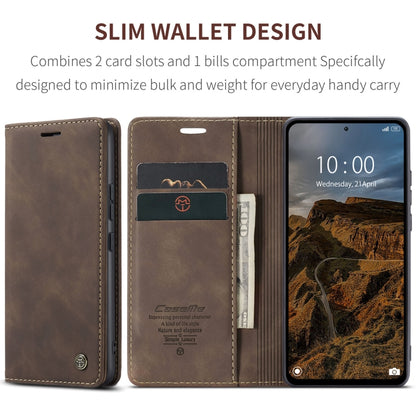 For Xiaomi Redmi Note 13 Pro 4G CaseMe 013 Multifunctional Horizontal Flip Leather Phone Case(Coffee) - Xiaomi Cases by CaseMe | Online Shopping UK | buy2fix