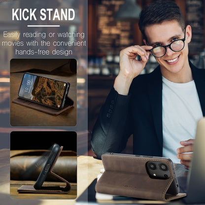 For Xiaomi Redmi Note 13 Pro 4G CaseMe 013 Multifunctional Horizontal Flip Leather Phone Case(Coffee) - Xiaomi Cases by CaseMe | Online Shopping UK | buy2fix