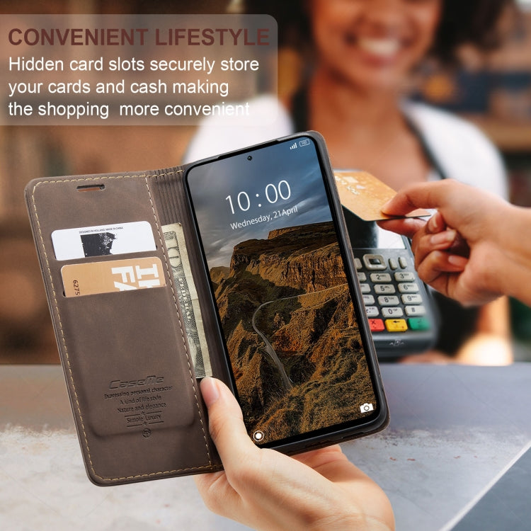 For Xiaomi Redmi Note 13 Pro 4G CaseMe 013 Multifunctional Horizontal Flip Leather Phone Case(Coffee) - Xiaomi Cases by CaseMe | Online Shopping UK | buy2fix