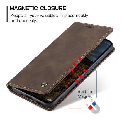For Xiaomi Redmi Note 13 Pro 4G CaseMe 013 Multifunctional Horizontal Flip Leather Phone Case(Coffee) - Xiaomi Cases by CaseMe | Online Shopping UK | buy2fix