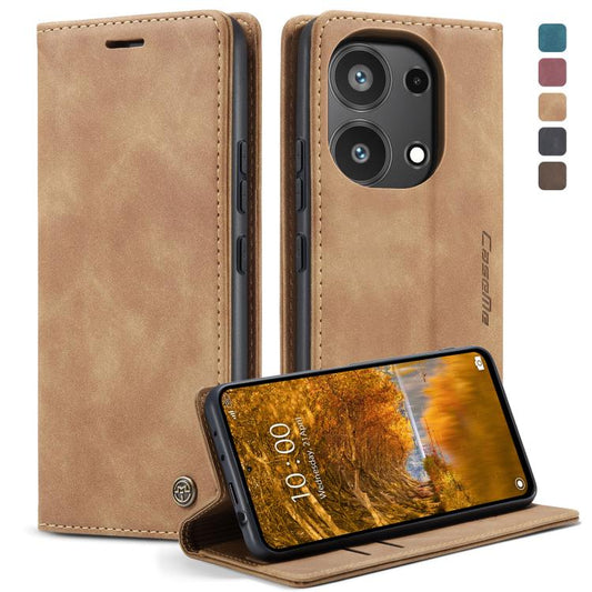 For Xiaomi Redmi Note 13 Pro 4G CaseMe 013 Multifunctional Horizontal Flip Leather Phone Case(Brown) - Xiaomi Cases by CaseMe | Online Shopping UK | buy2fix