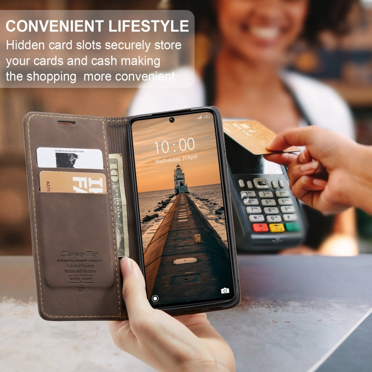 For Xiaomi Redmi Note 13 Pro 5G CaseMe 013 Multifunctional Horizontal Flip Leather Phone Case(Coffee) by CaseMe