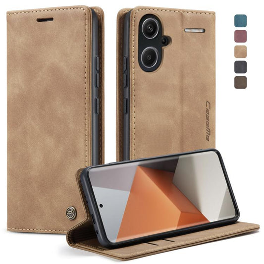 For Xiaomi Redmi Note 13 Pro+ CaseMe 013 Multifunctional Horizontal Flip Leather Phone Case(Brown) - Xiaomi Cases by CaseMe | Online Shopping UK | buy2fix