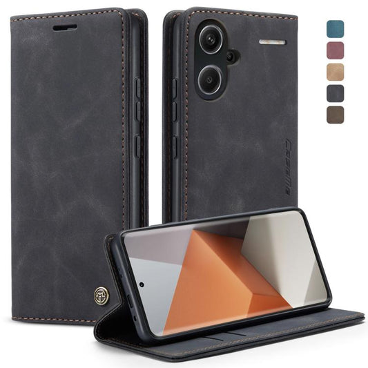 For Xiaomi Redmi Note 13 Pro+ CaseMe 013 Multifunctional Horizontal Flip Leather Phone Case(Black) - Xiaomi Cases by CaseMe | Online Shopping UK | buy2fix