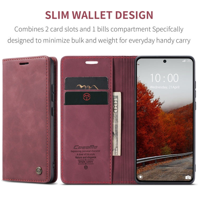 For Xiaomi Redmi K70E 5G CaseMe 013 Multifunctional Horizontal Flip Leather Phone Case(Wine Red) - Xiaomi Cases by CaseMe | Online Shopping UK | buy2fix