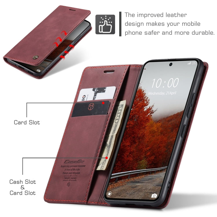 For Xiaomi Redmi K70E 5G CaseMe 013 Multifunctional Horizontal Flip Leather Phone Case(Wine Red) - Xiaomi Cases by CaseMe | Online Shopping UK | buy2fix