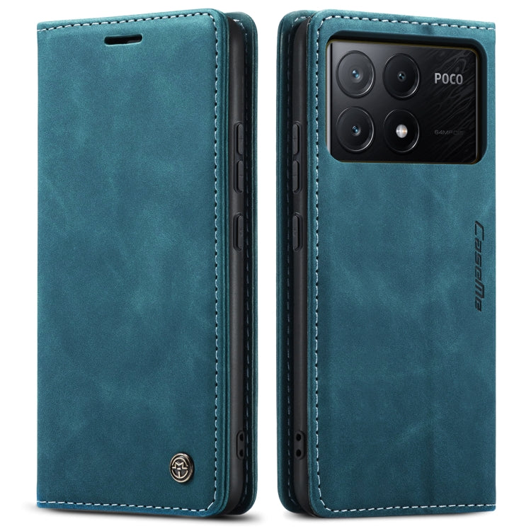For Xiaomi Redmi K70E 5G CaseMe 013 Multifunctional Horizontal Flip Leather Phone Case(Blue) - Xiaomi Cases by CaseMe | Online Shopping UK | buy2fix